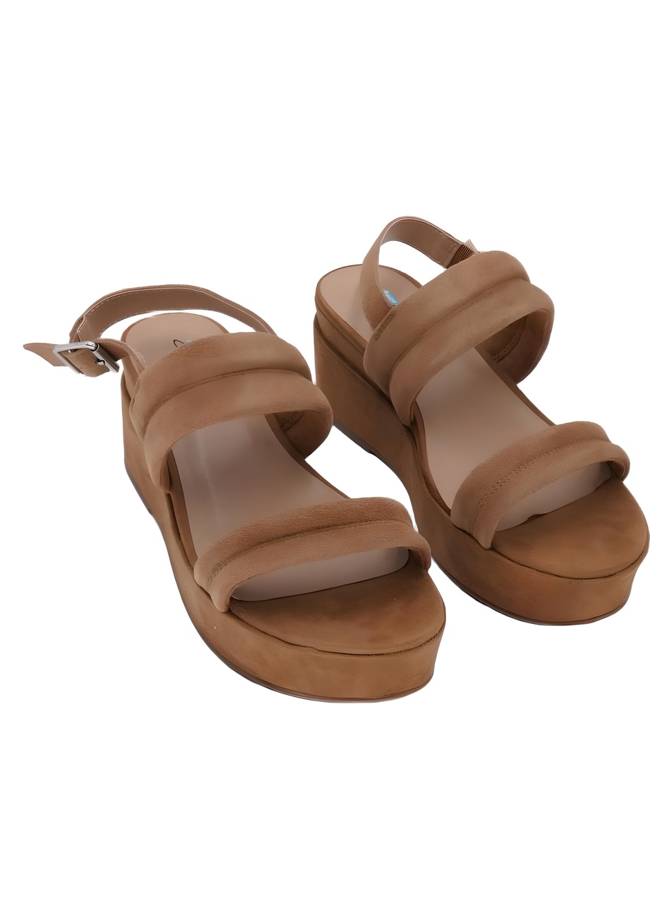 Aqua College Tan Suede Waterproof Slingback Platform Sandal Size 8.5